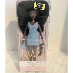Naturalistas Liya Fashion Doll Textured Hair Blue Dress Accessories